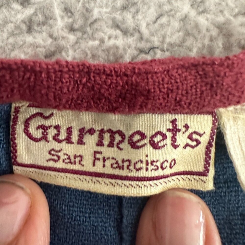 Vintage 70s Gurmeet’s San Francisco‎ Dress Dolman Cotton Belted - Picture 11 of 16